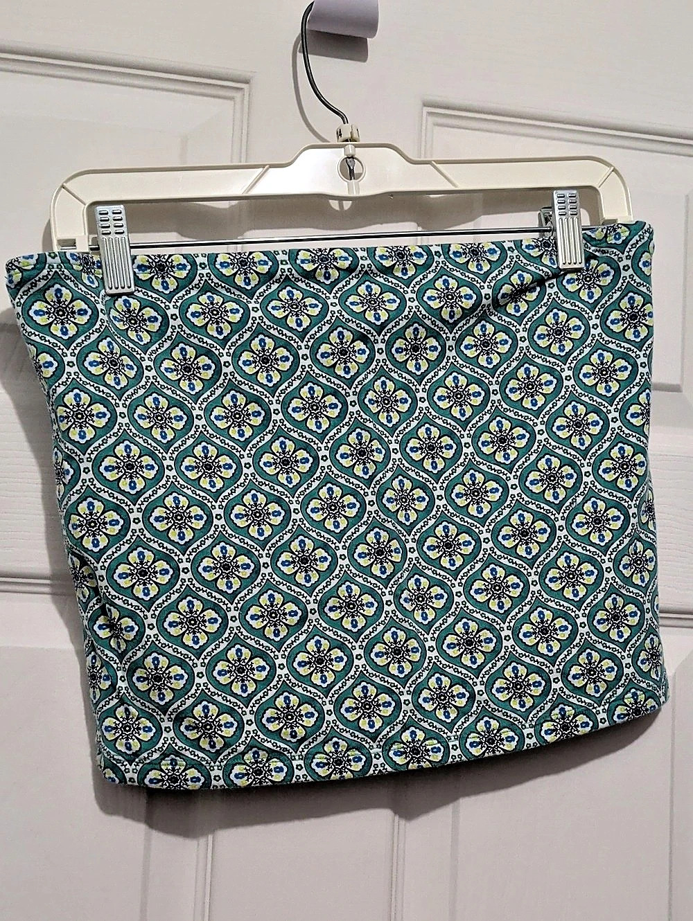 Geometric Tube Top in Blue & Green